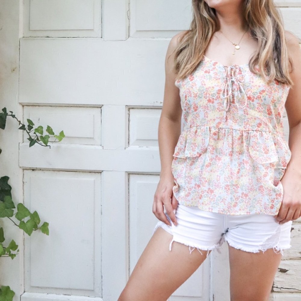 Floral Peplum Cami - Picture 4 of 4